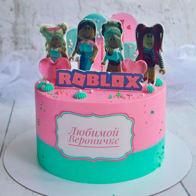 Торт roblox girls