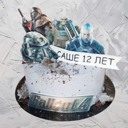 Торт Фоллаут 4 на 12 лет мальчику