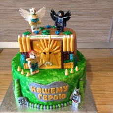 Большой торт lego chima