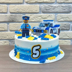 Торт Лего полиция на 5 лет