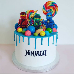 Торт радужный Лего Ninjago