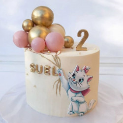 Торт с кошечкой на 2 годика