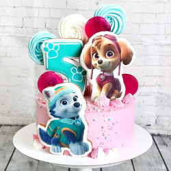 Торт Щенячий патруль на 5 лет