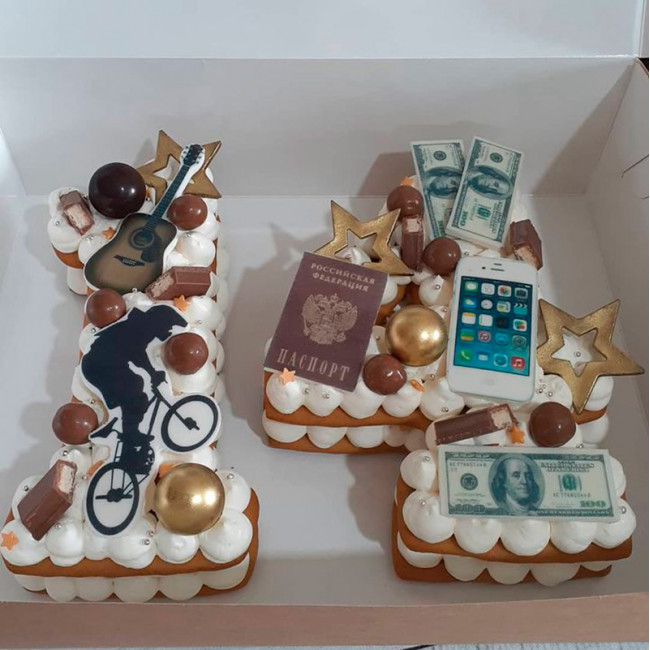 Торт цифра BMX
