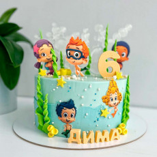Торт по мультику Bubble Guppies