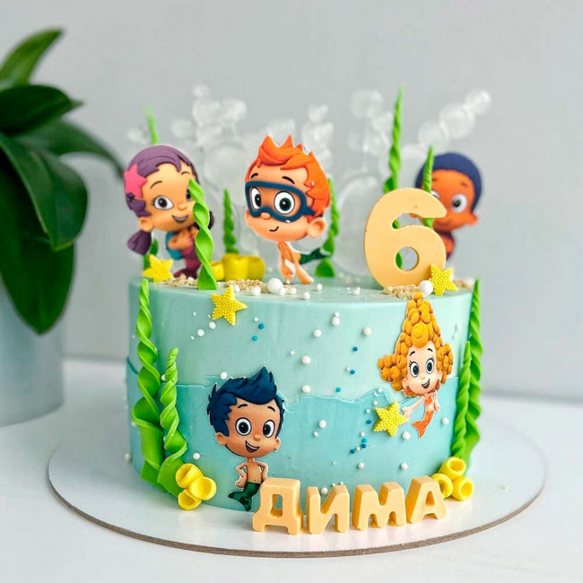Торт по мультику Bubble Guppies