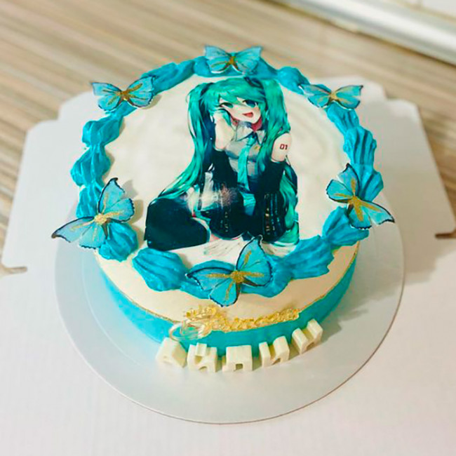 Торт японская виртуальная певица Miku Hatsune