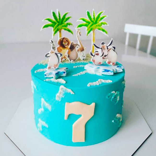 Торт Мадагаскар на 7 лет