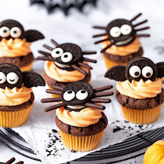 Капкейки на Halloween без мастики