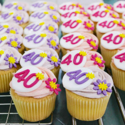 Капкейки на юбилей 40 лет