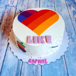 Торт с логотипом Like
