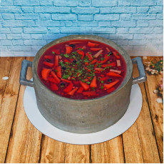 Торт кастрюля с борщом