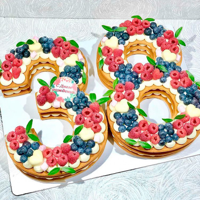 Торт цифра 38
