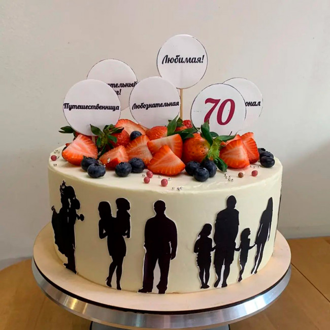 Торт на 70 лет женщине