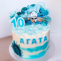 Торт пловцу на 10 лет
