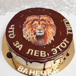 Торт мужу лев